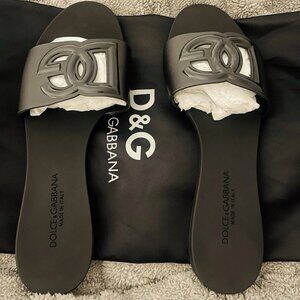 Dolce & Gabbana Dg Logo Jelly Sandal Women's Black Size EU 38